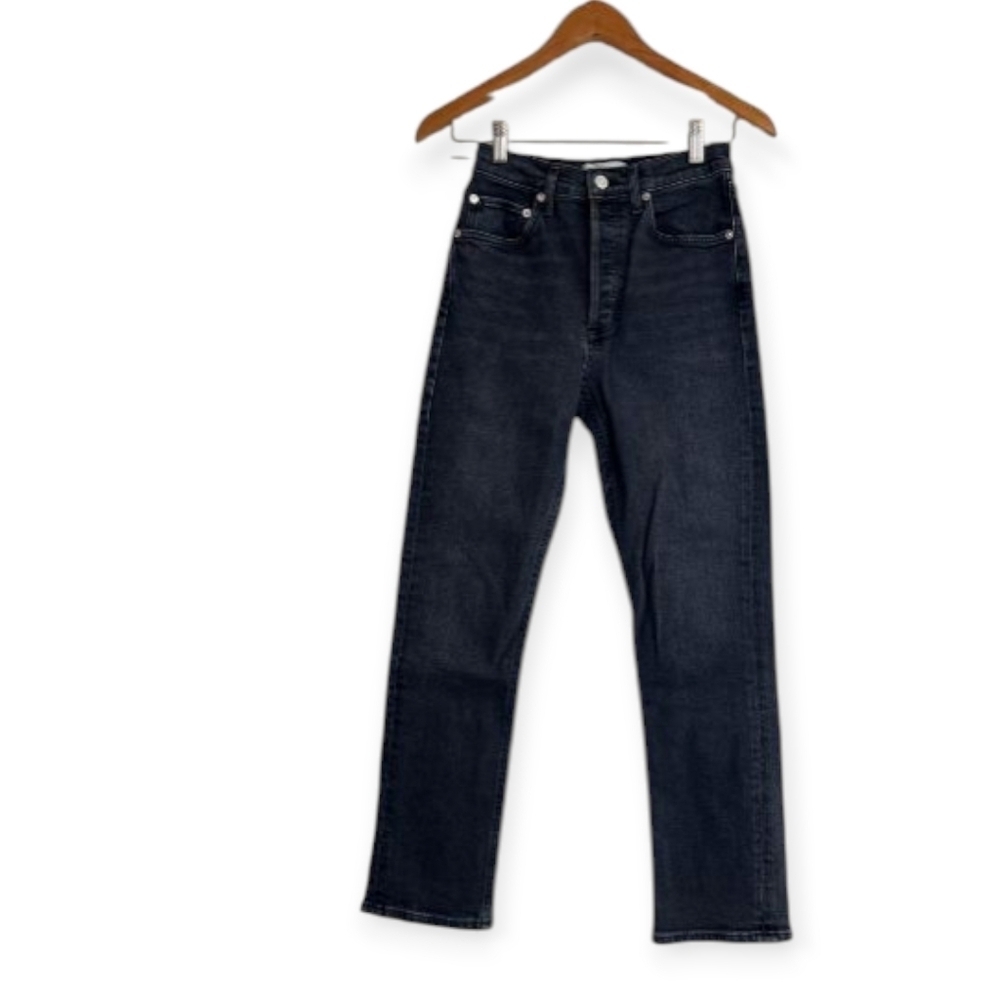 AGOLDE Riley Crop Jeans Size 25 High Rise Distressed - Picture 7 of 12